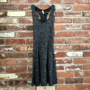 Slub Knit Racerback Tank Mini Dress Charcoal Gray Size XS Mudd